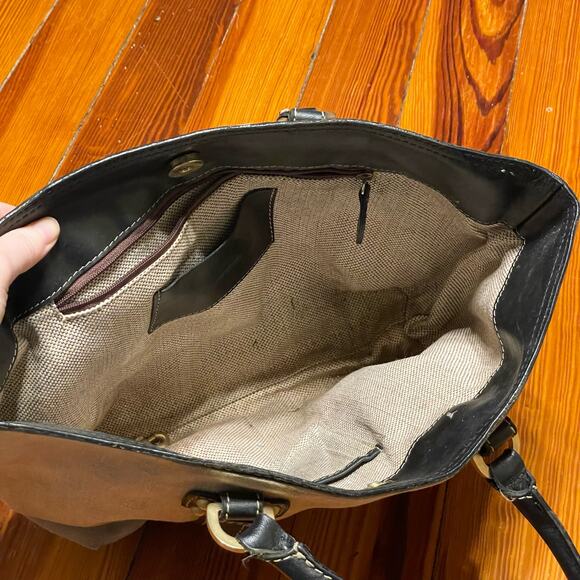 Douney & Bourke beige black gold purse shoulder bag leather luxury - Picture 4 of 10